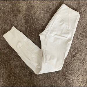 lululemon White Leggings with Mesh